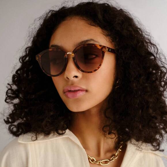 NEW LE SPECS women\'s influx sunglasses in cola tort